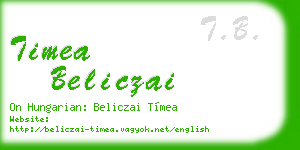 timea beliczai business card