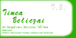 timea beliczai business card